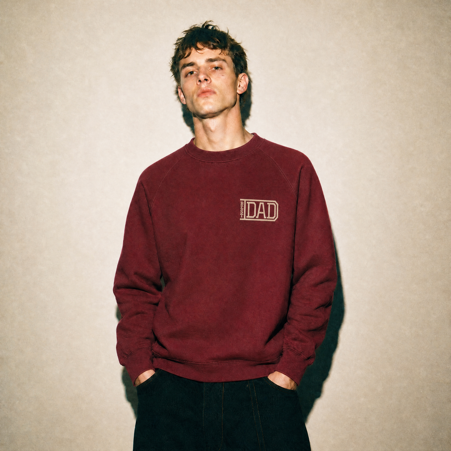 Father's Day Crewneck for Dad — "Best Dad" Design | Vintage Fleece