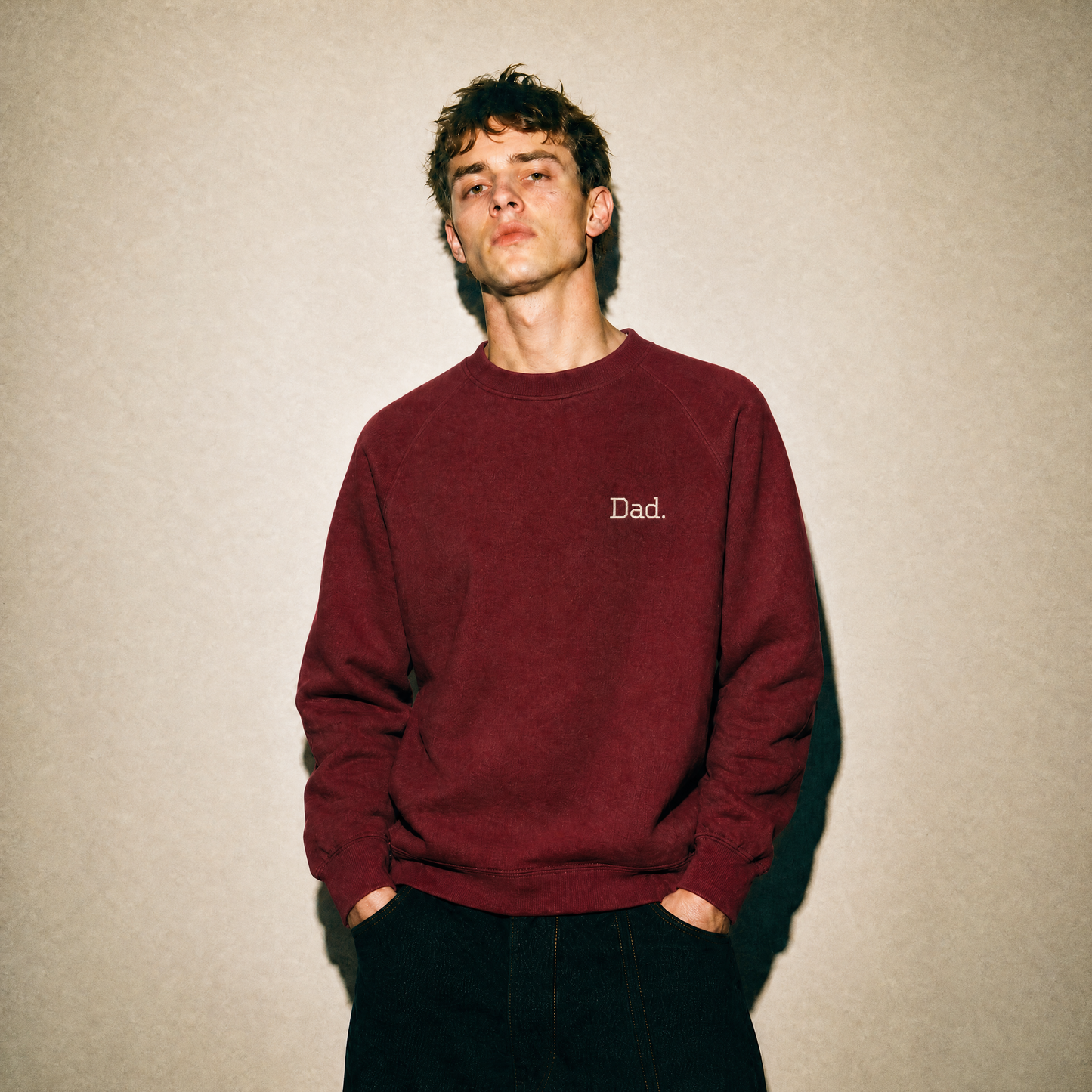 Father's Day Crewneck for Dad — "Dad" Simple Print | Vintage Fleece