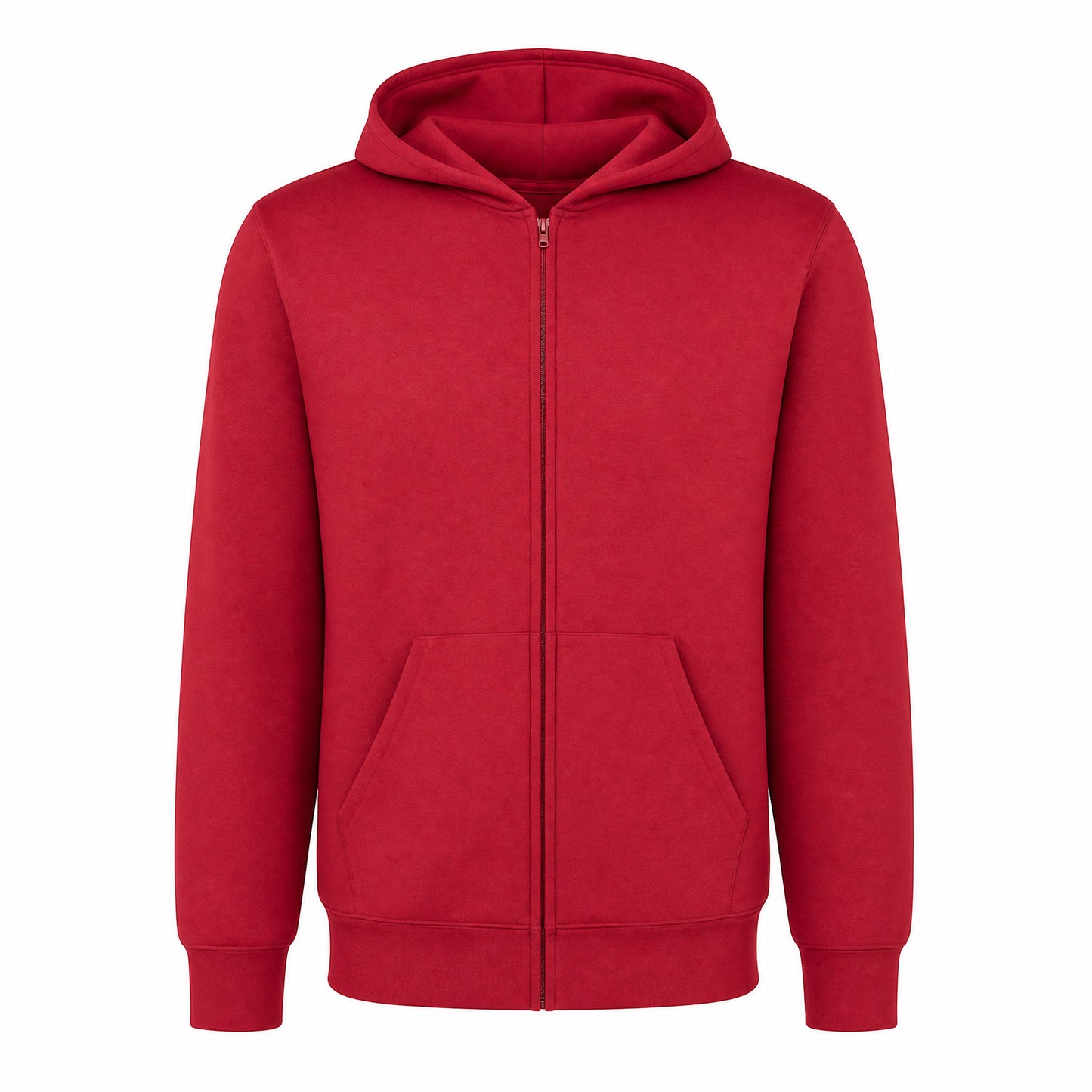 Custom Classic Fleece Full Zip Sweater in Crimson | Merchcraft