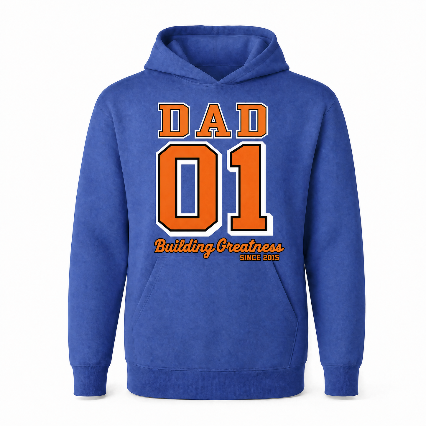 Custom Hoodie for Dad — "Dad 01" Basketball Print | Classic Fleece | Father's Day Gift