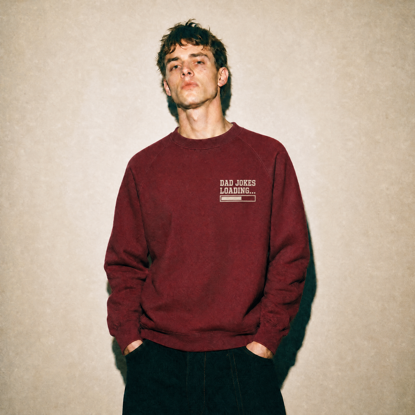 Father's Day Crewneck for Dad — "Dad Jokes" Loading | Vintage Fleece