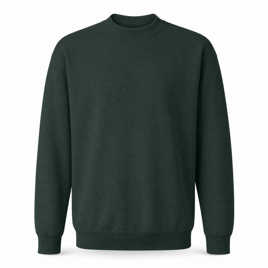 Custom Classic Fleece Crewneck Sweater in Forest Green | Merchcraft