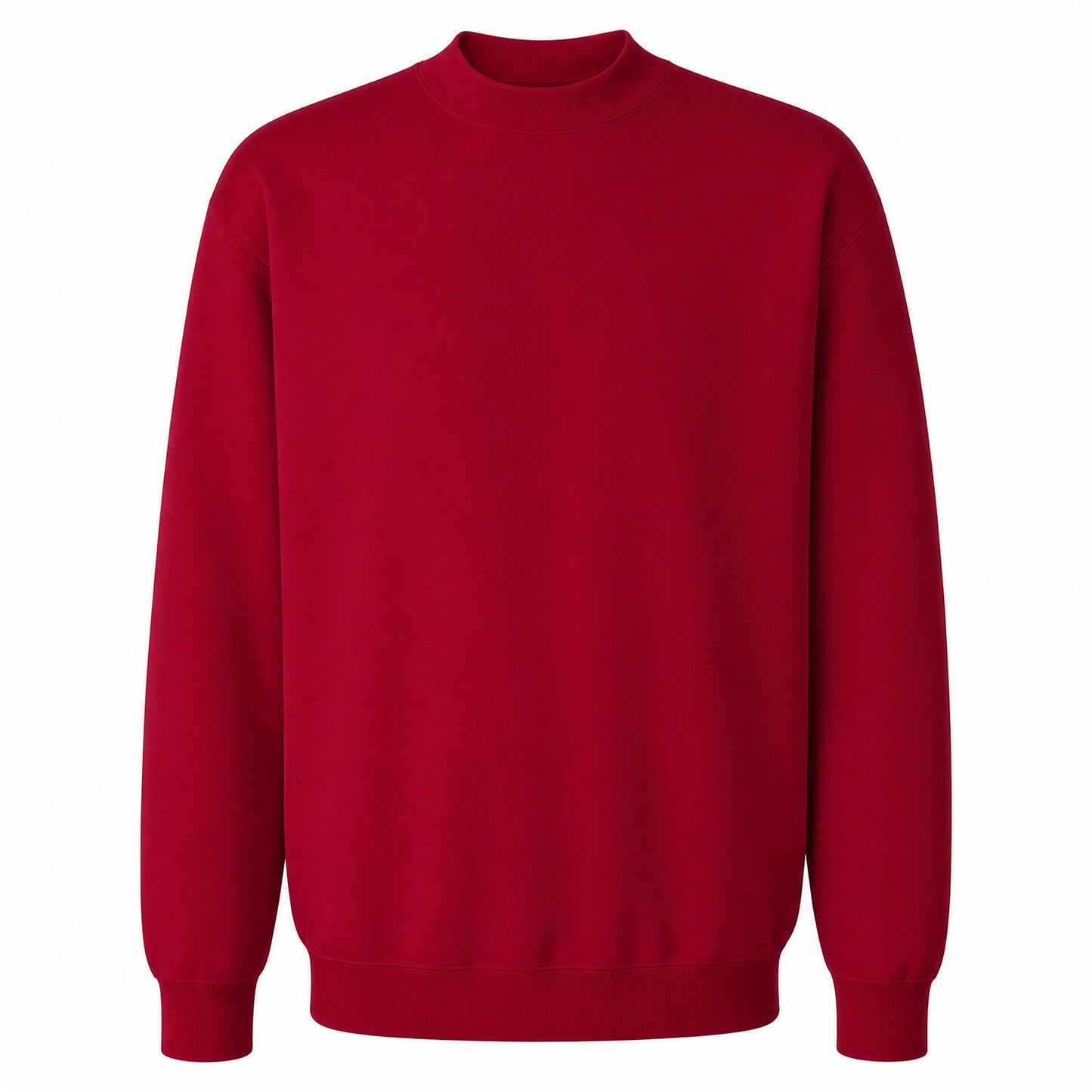 Custom Classic Fleece Crewneck Sweater in Crimson | Merchcraft