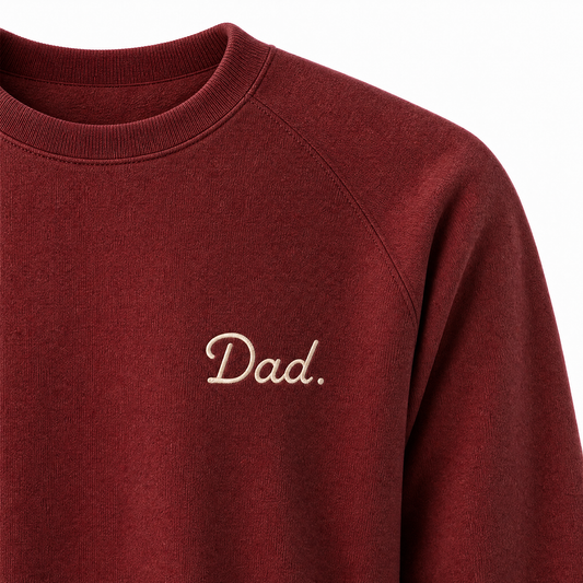 Father's Day Crewneck for Dad — "Dad" Italic Print | Vintage Fleece