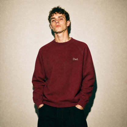 Father's Day Crewneck for Dad — "Dad" Serif Print | Vintage Fleece