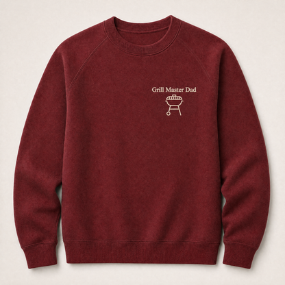 Father's Day Crewneck for Dad — "Grill Master Dad" Minimalist | Vintage Fleece