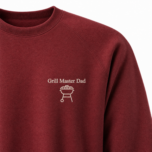 Father's Day Crewneck for Dad — "Grill Master Dad" Minimalist | Vintage Fleece