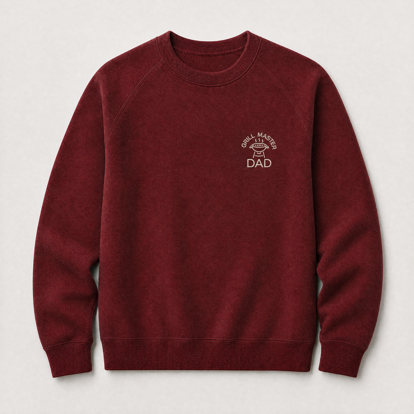 Father's Day Crewneck for Dad — "Grill Master Dad" BBQ Print | Vintage Fleece