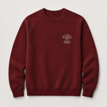 Father's Day Crewneck for Dad — "Grill Master Dad" BBQ Print | Vintage Fleece