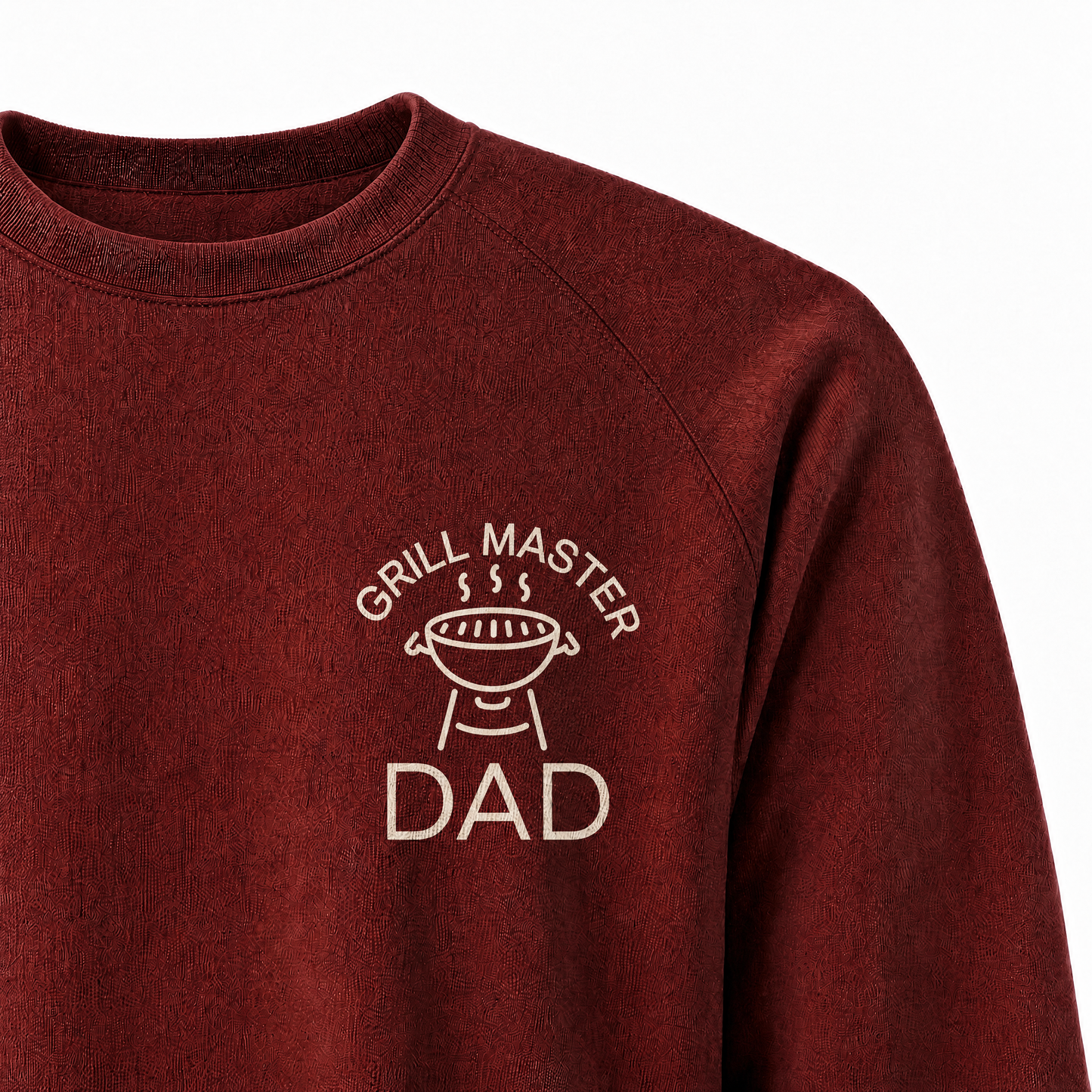 Father's Day Crewneck for Dad — "Grill Master Dad" BBQ Print | Vintage Fleece