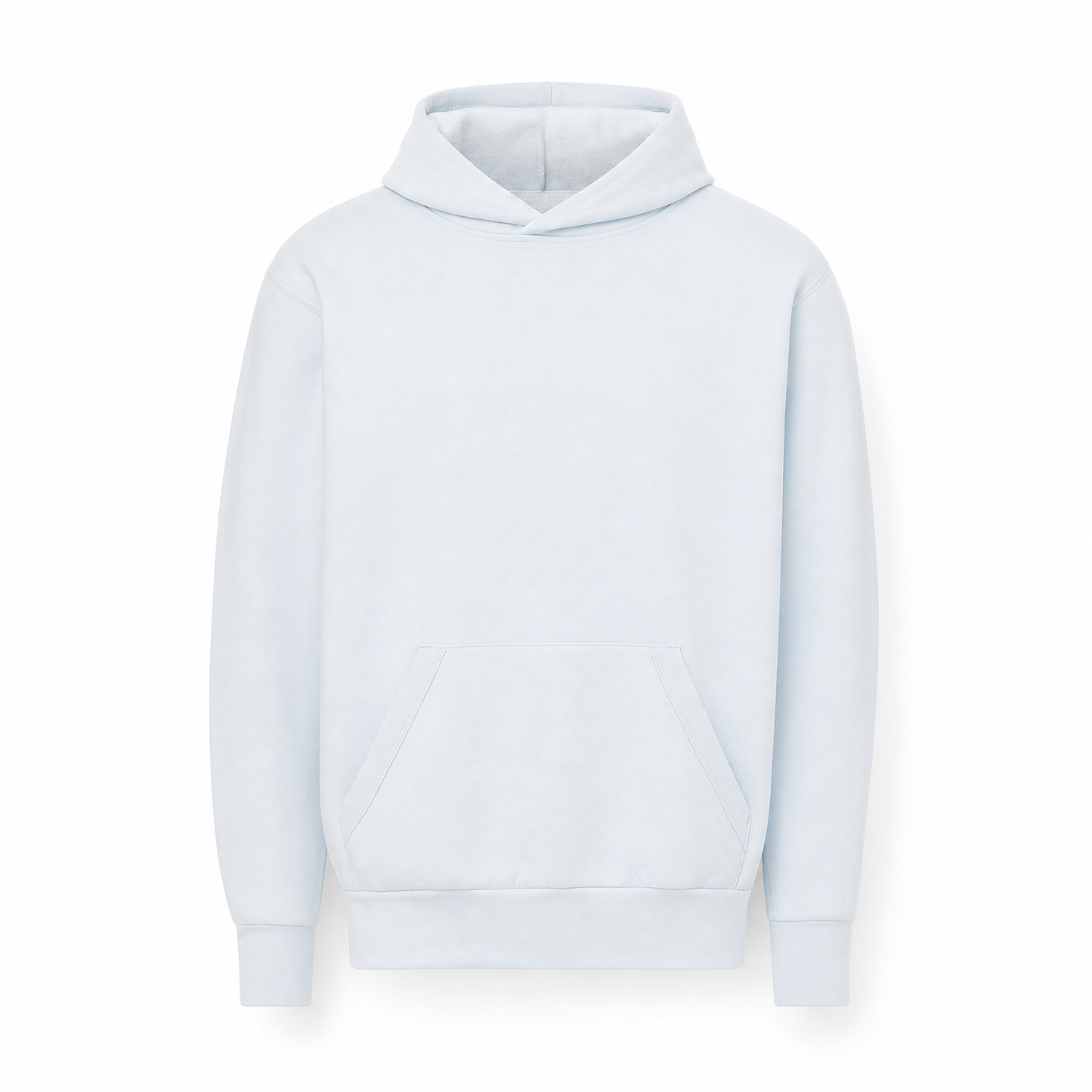 Merchcraft Vintage Fleece Hoodie Sweater – Arctic Blue – front view, premium ecommerce product photo