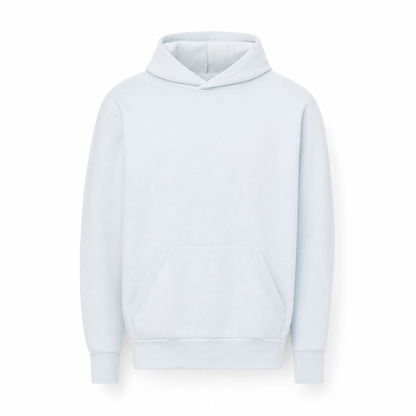 Merchcraft Vintage Fleece Hoodie Sweater – Arctic Blue – front view, premium ecommerce product photo