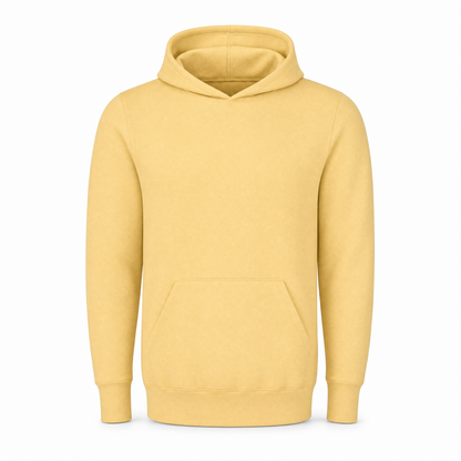 Merchcraft Vintage Fleece Hoodie Sweater – Sun Ray – front view, premium ecommerce product photo
