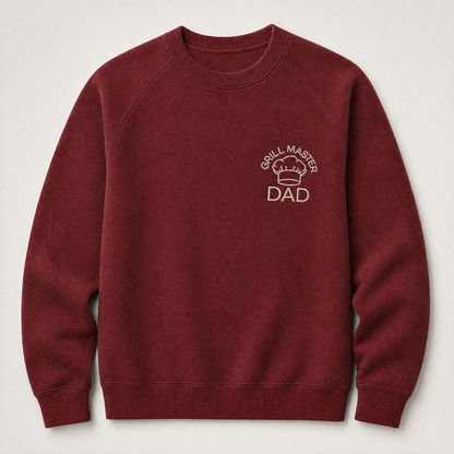 Father's Day Crewneck for Dad — "Grill Master Dad" Chef's Hat | Vintage Fleece