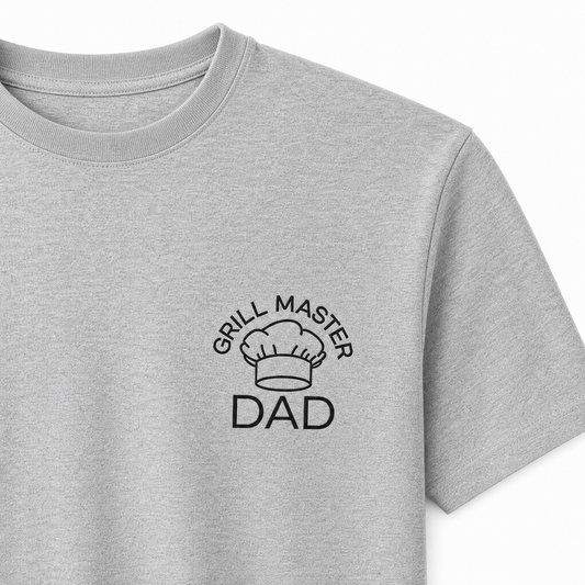 T-Shirt Father's Day — "Grill Master Dad" Chef's Hat Print | Organic Cotton