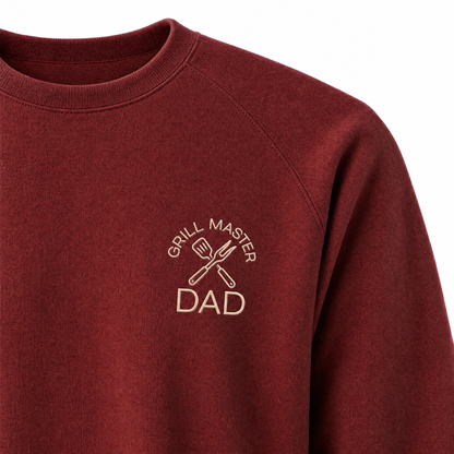 Father's Day Crewneck for Dad — "Grill Master Dad" Utensils | Vintage Fleece