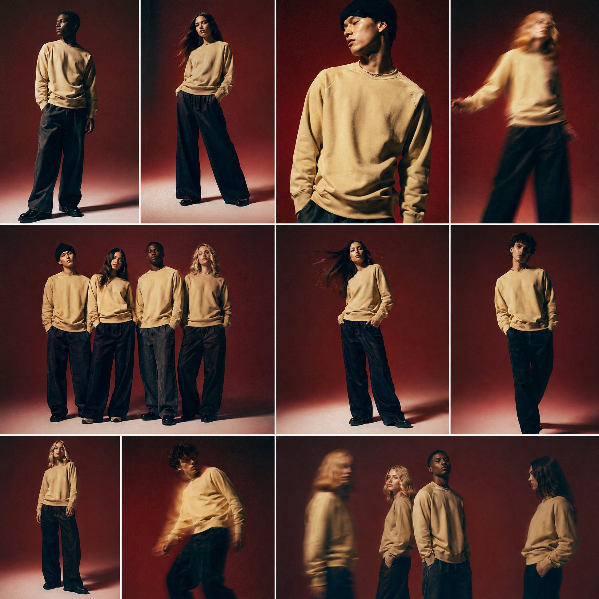 Custom Vintage Fleece Crewneck Sweater – Lifestyle 2 | Merchcraft