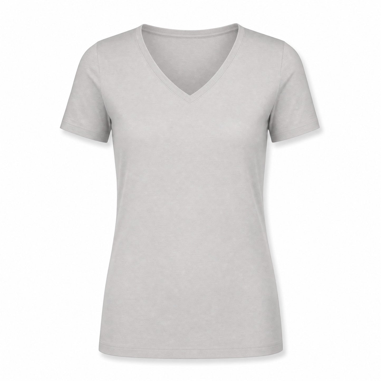 Custom Classic V-Neck T-Shirt Slim Fit in Dove Gray | Merchcraft