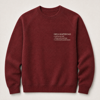 Father's Day Crewneck for Dad — "Grill Master Dad" Print | Vintage Fleece