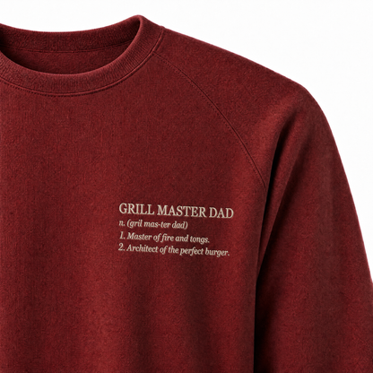 Father's Day Crewneck for Dad — "Grill Master Dad" Print | Vintage Fleece