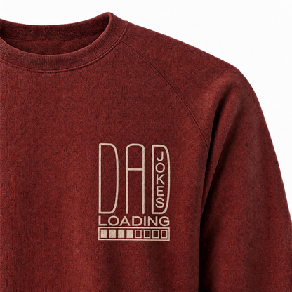Father's Day Crewneck for Dad — "Dad Jokes" Tall Print | Vintage Fleece