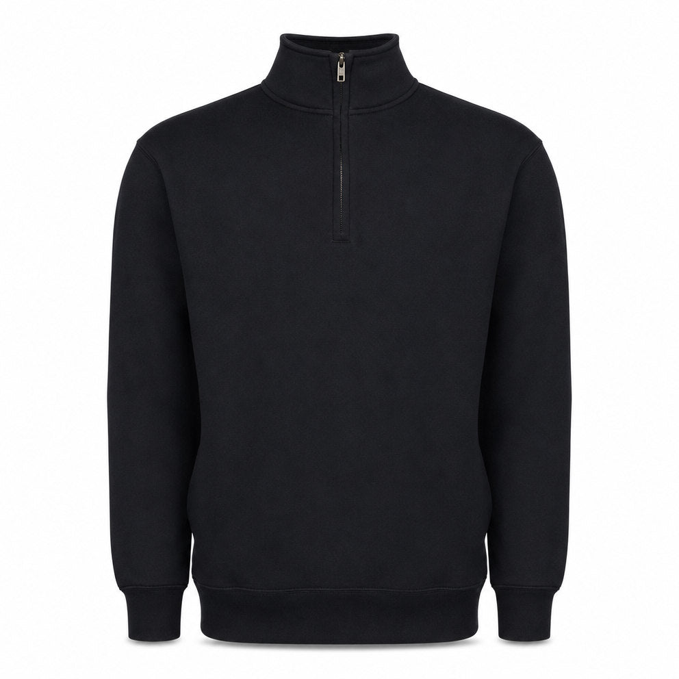 Custom Classic Fleece Quarter Zip in Black | Merchcraft