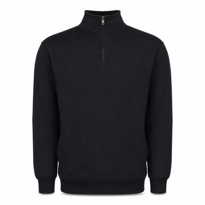 Custom Classic Fleece Quarter Zip in Black | Merchcraft