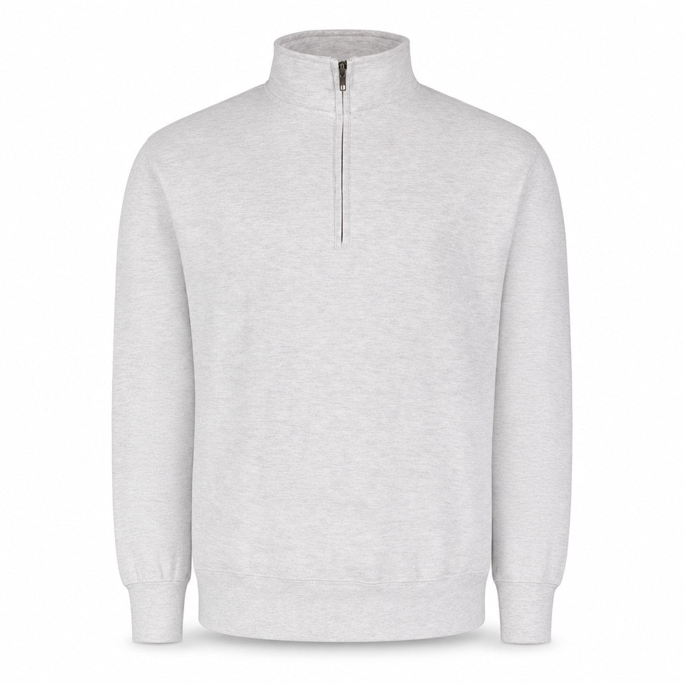 Custom Classic Fleece Quarter Zip in Ash Grey | Merchcraft