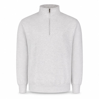 Custom Classic Fleece Quarter Zip in Ash Grey | Merchcraft