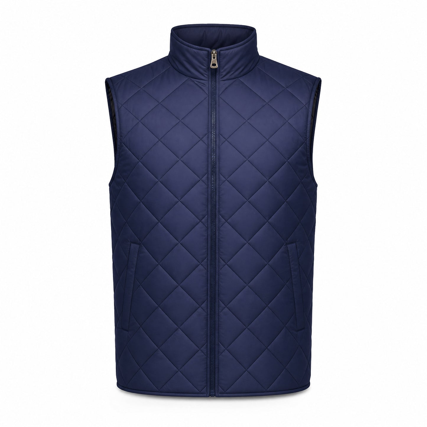 Custom Vintage Quilt Vest in Navy | Merchcraft
