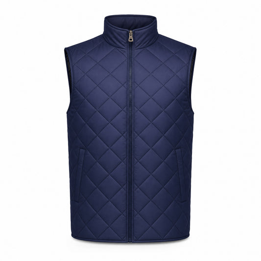 Custom Vintage Quilt Vest in Navy | Merchcraft