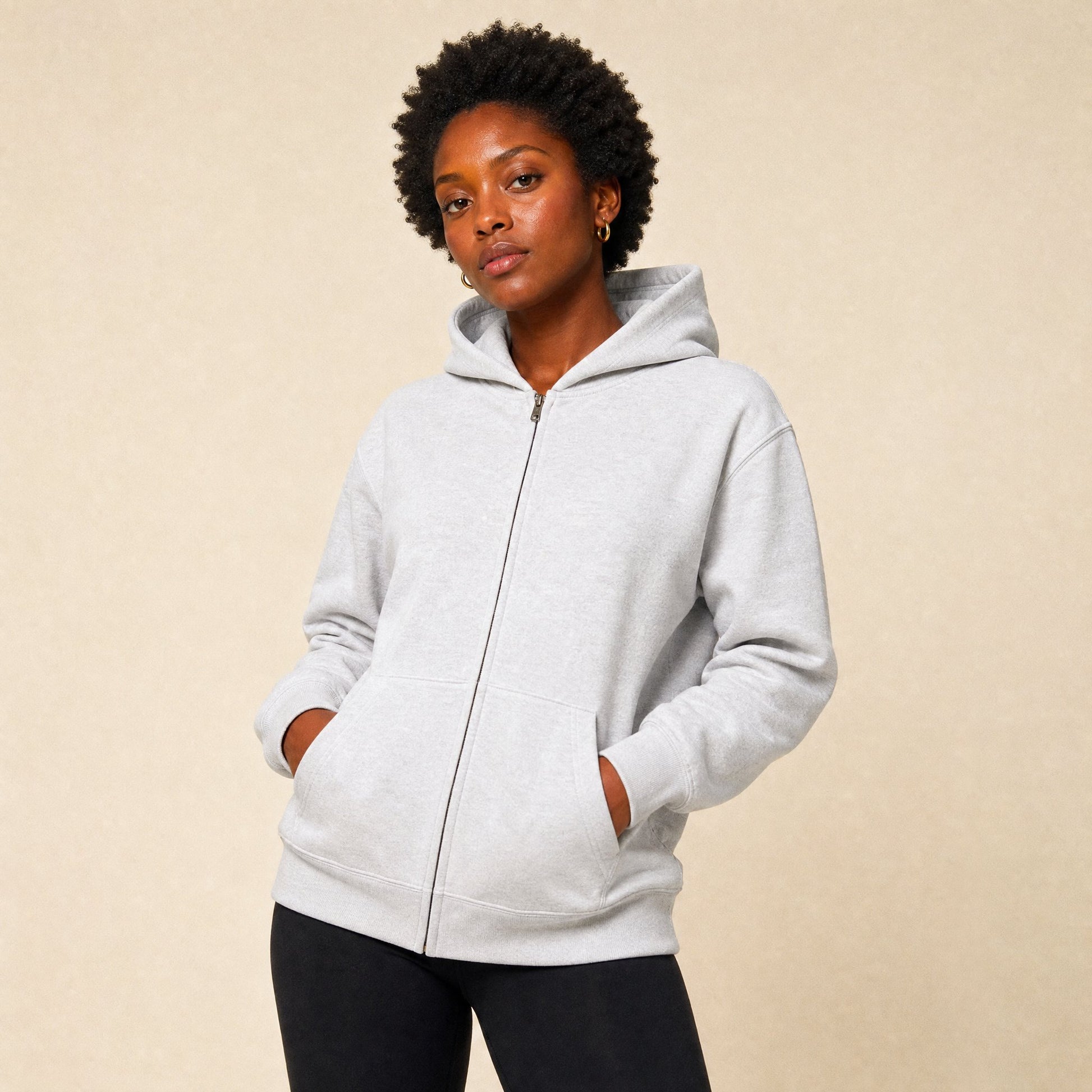 Custom Vintage Fleece Full Zip Sweater – Lifestyle 4 | Merchcraft