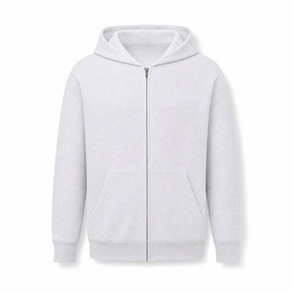 Custom Vintage Fleece Full Zip Sweater in Ash Grey | Merchcraft