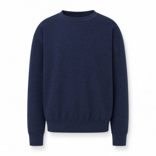 Custom Classic Crewneck Sweater Youth Fit in Navy | Merchcraft