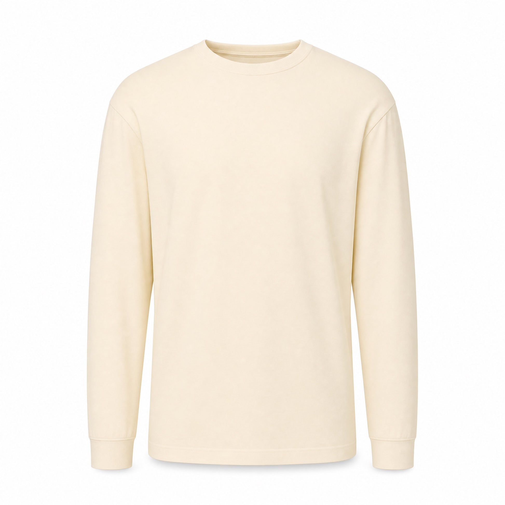 Custom Coastal Color Long Sleeve T-Shirt in Vanilla | Merchcraft