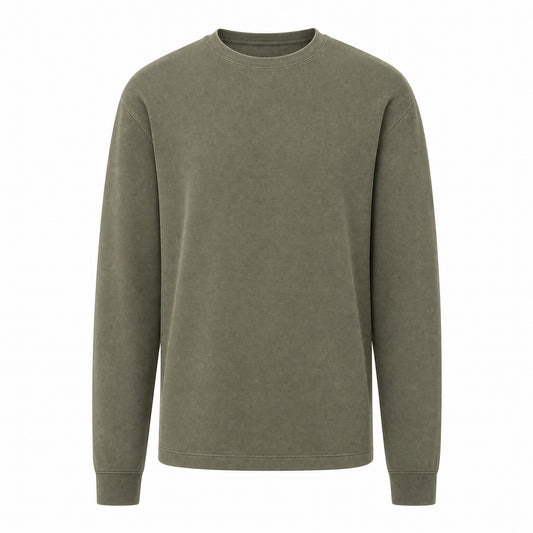 Custom Coastal Color Long Sleeve T-Shirt in Olive Branch | Merchcraft