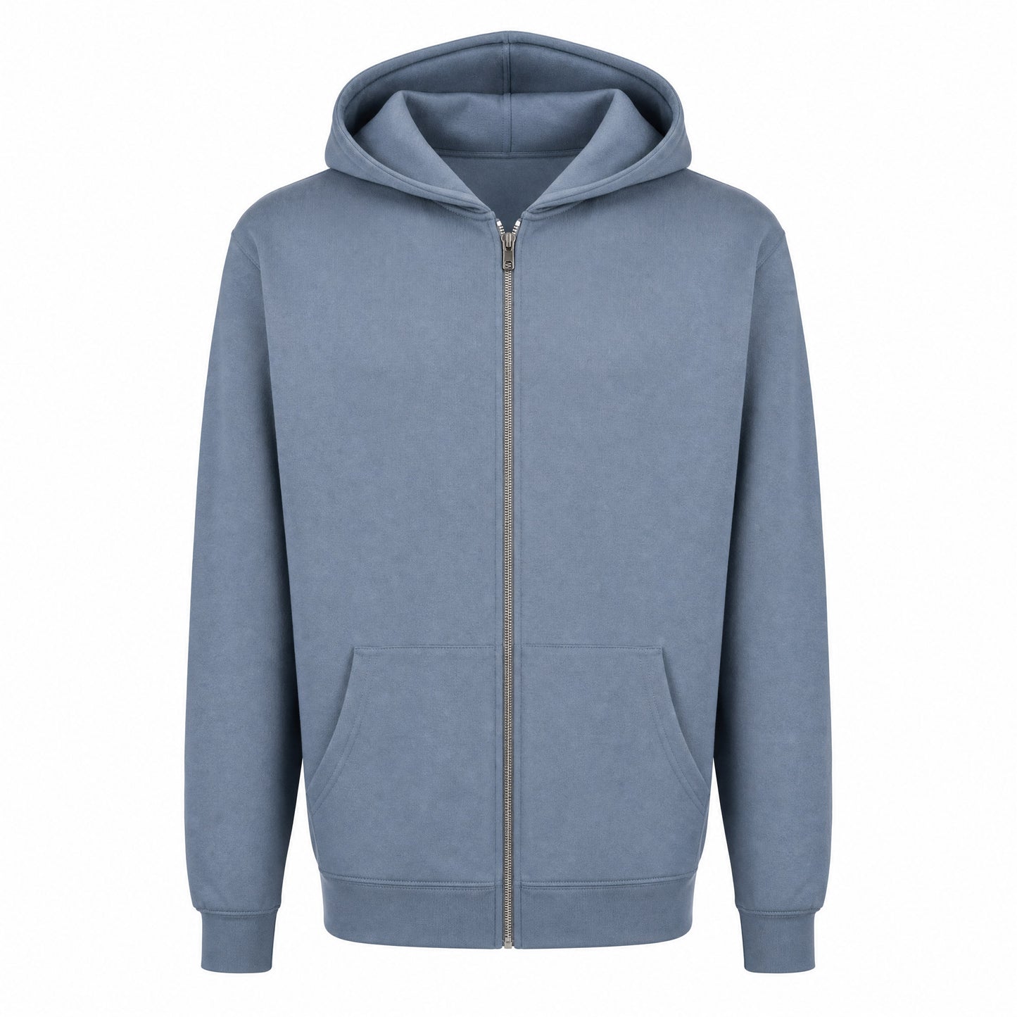 Custom Vintage Heathered Fleece Full Zip Sweater in Light Denim Htr | Merchcraft