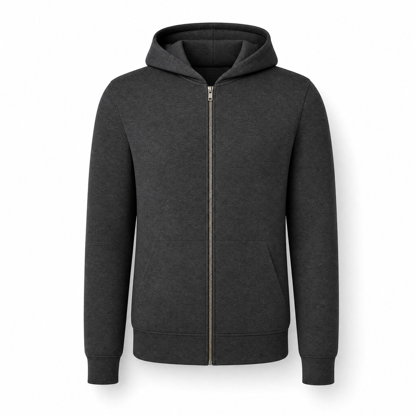 Custom Vintage Heathered Fleece Full Zip Sweater in Char Heather | Merchcraft