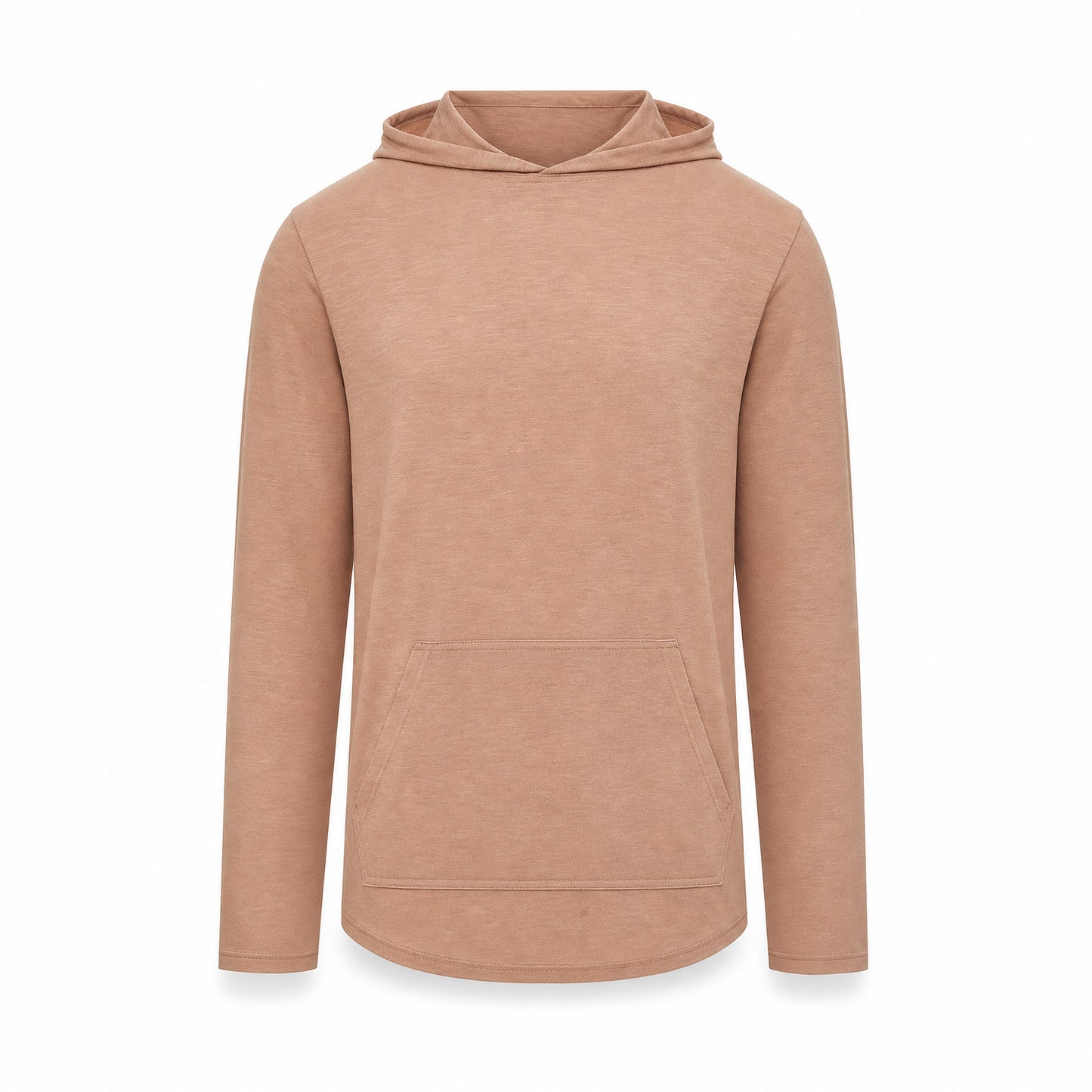 Custom Classic Long Sleeve Hoodie T-Shirt in Praline | Merchcraft