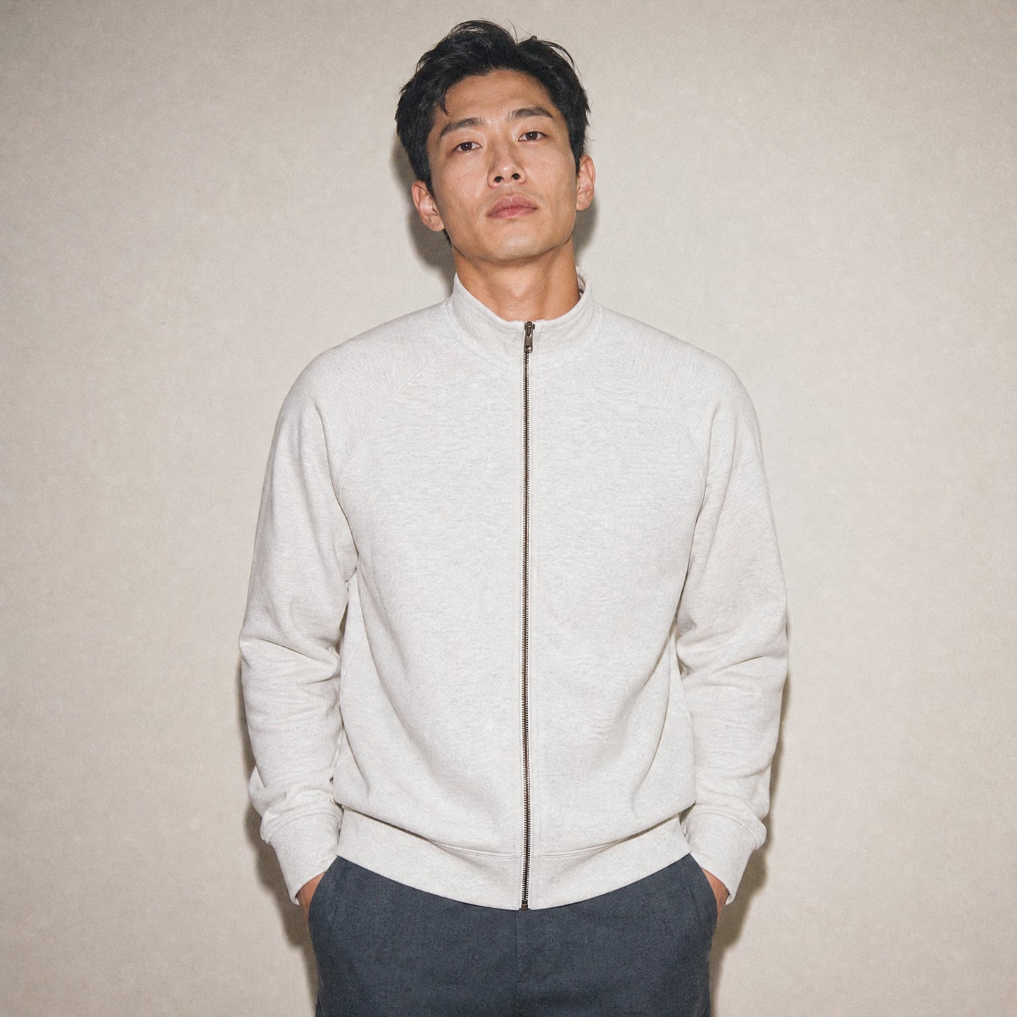 Custom Vintage Fleece Track Jacket – Lifestyle 2 | Merchcraft