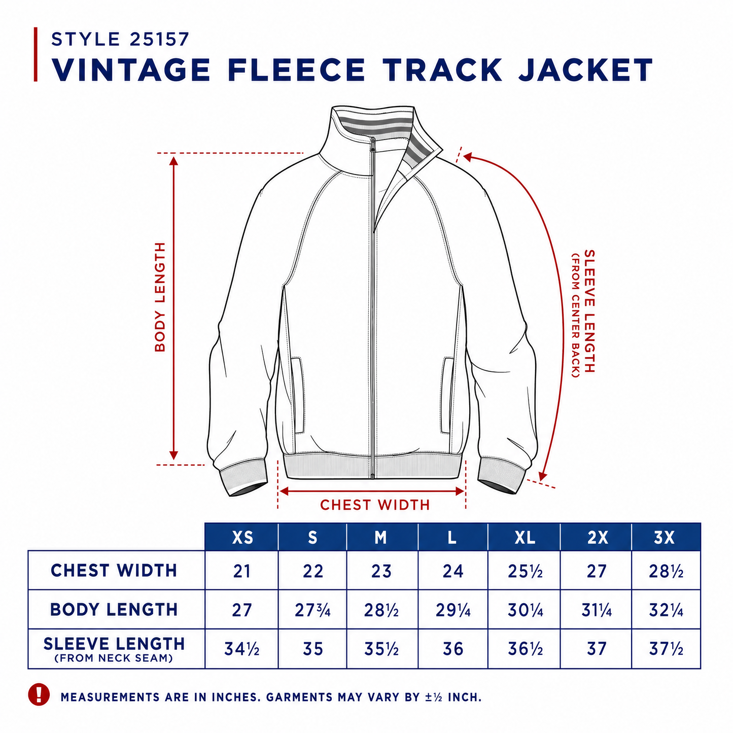 Custom Vintage Fleece Track Jacket