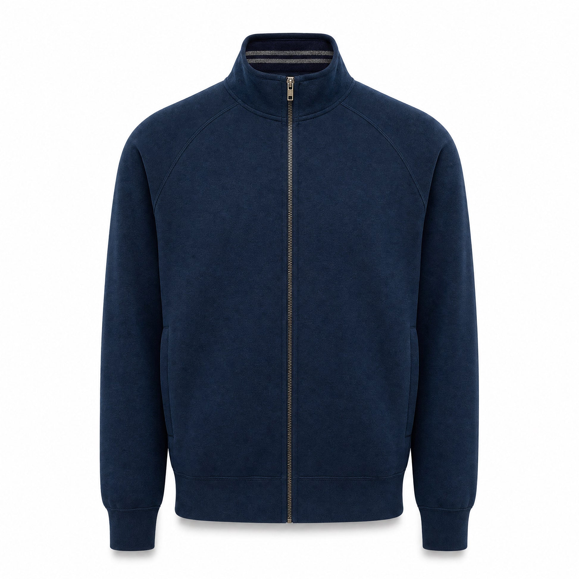 Custom Vintage Fleece Track Jacket in Navy | Merchcraft