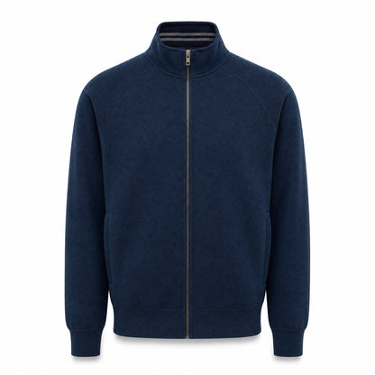 Custom Vintage Fleece Track Jacket in Navy | Merchcraft