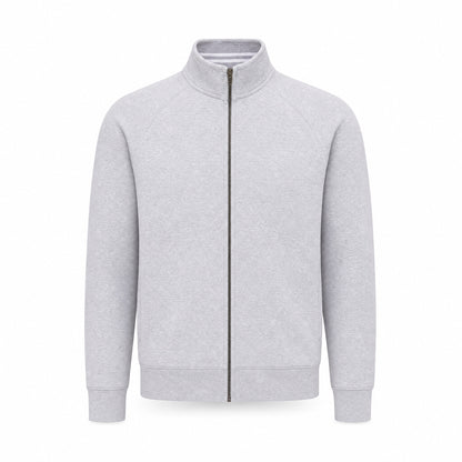 Custom Vintage Fleece Track Jacket in Gray | Merchcraft