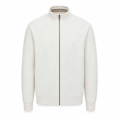 Custom Vintage Fleece Track Jacket in Oatmeal | Merchcraft