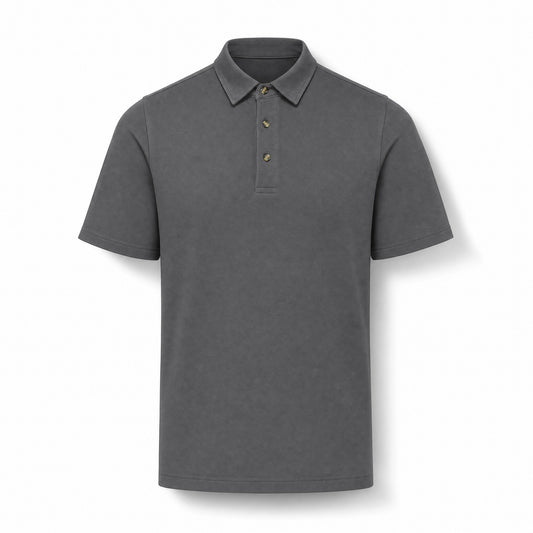 Custom Coastal Color Polo T-Shirt in Caviar | Merchcraft