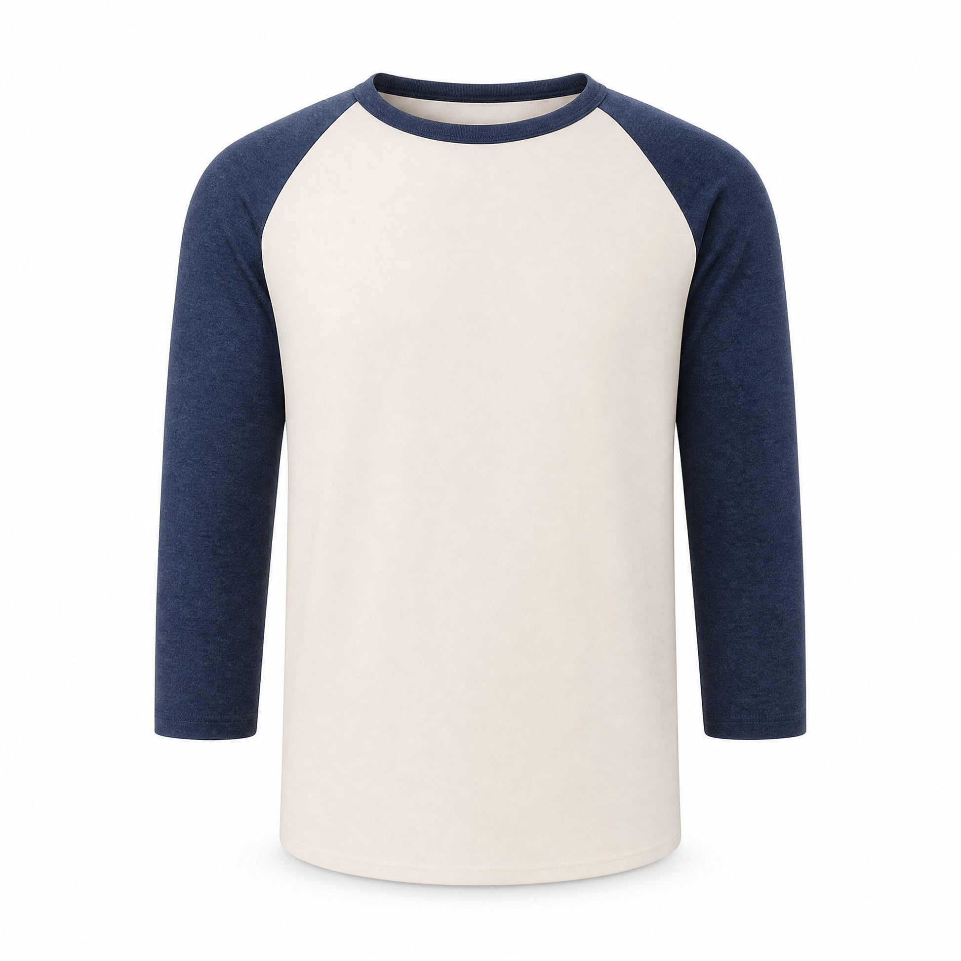 Custom Classic Baseball Three-Quarter Sleeve T-Shirt in Indigo | Merchcraft