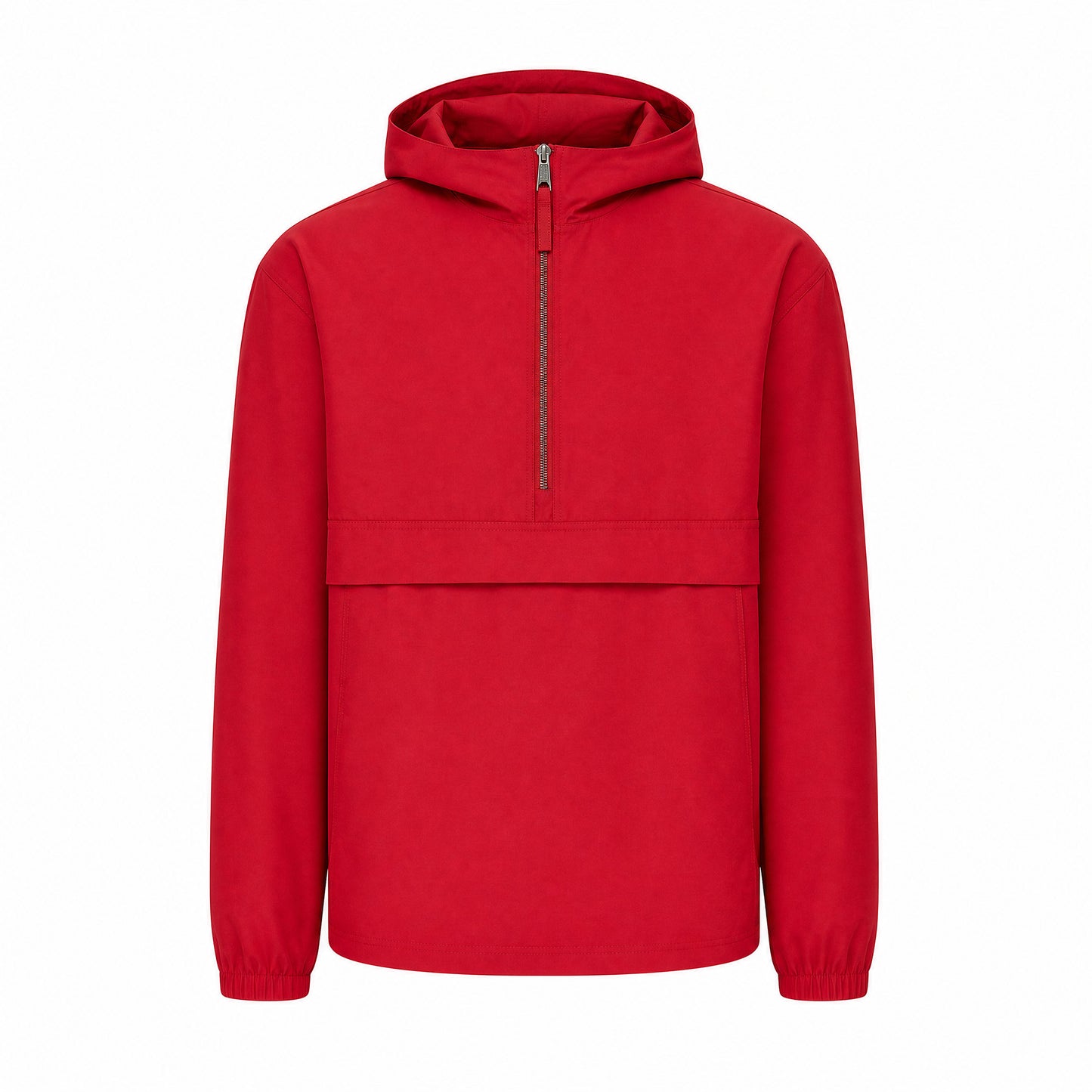 Custom Quarter Zip Windbreaker Jacket with Front Pocket in Crimson | Merchcraft