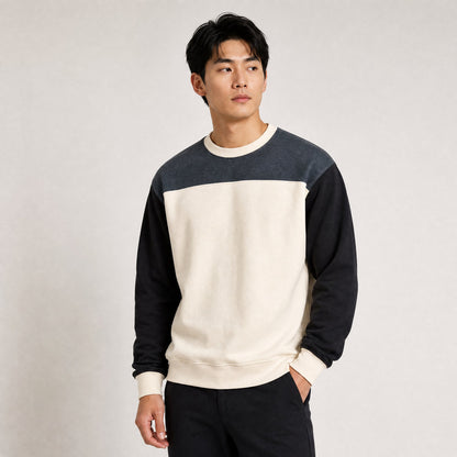 Custom Colorblock Crewneck Sweater – Lifestyle 2 | Merchcraft