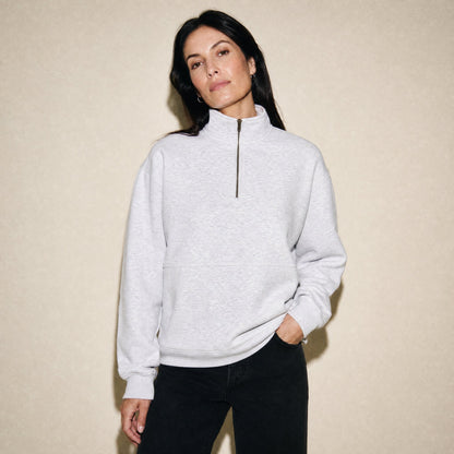 Custom Vintage Fleece Quarter Zip Sweater – Lifestyle 3 | Merchcraft